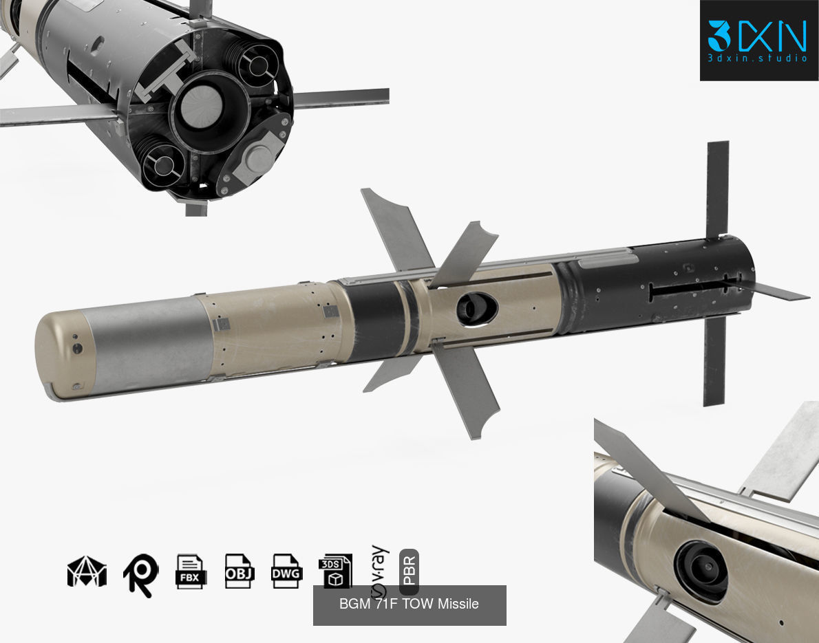 Ballistic Cruise defense missile collection Max Blender PBR Pack _8