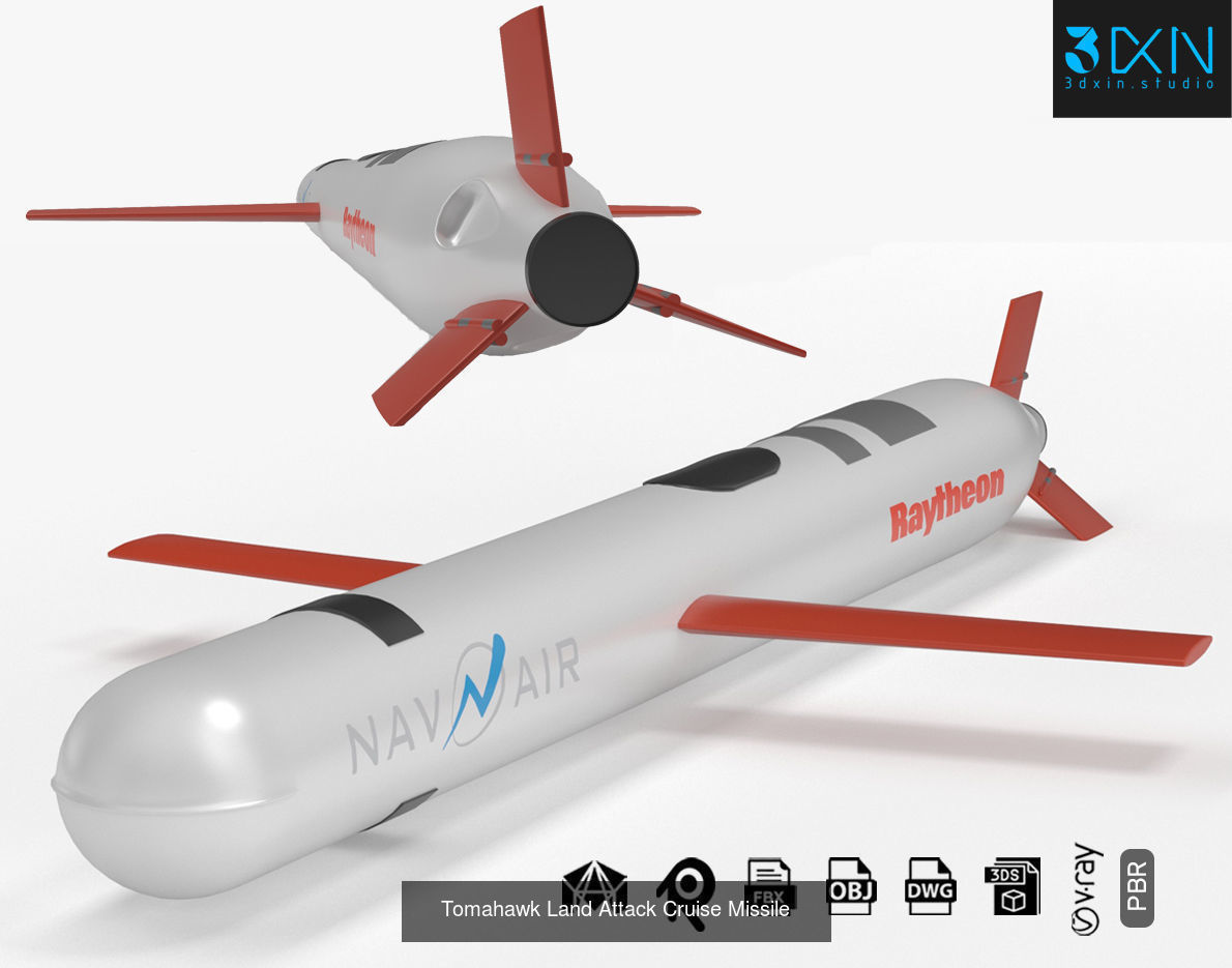 Ballistic Cruise defense missile collection Max Blender PBR Pack _3