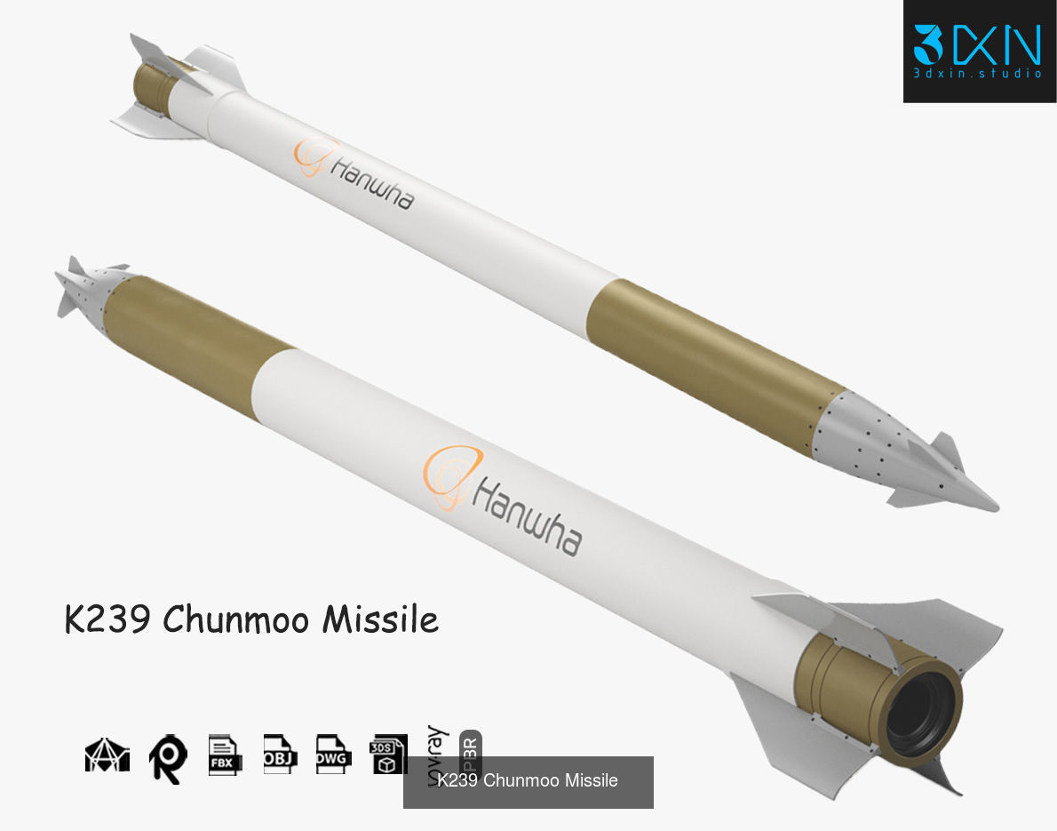 Ballistic Cruise defense missile collection Max Blender PBR Pack _7