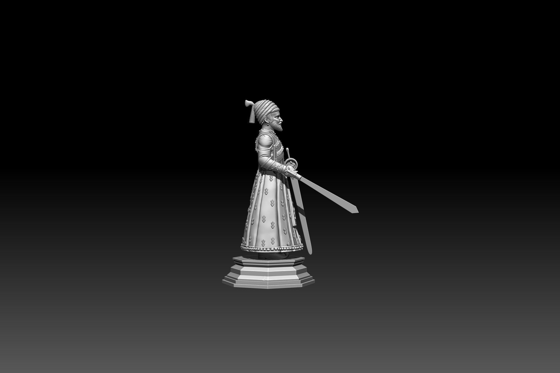 CHHATRAPATI SHIVAJI MAHARAJ 3D MODEL 3D print model_5