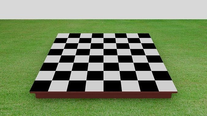 Chess Board 3D Model Low-poly 3D model