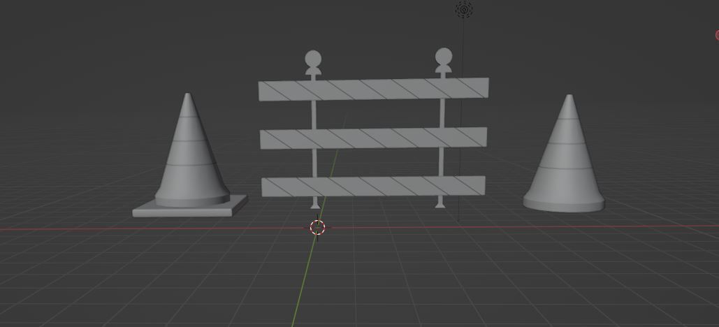 Road-barrier Low-poly 3D model_6