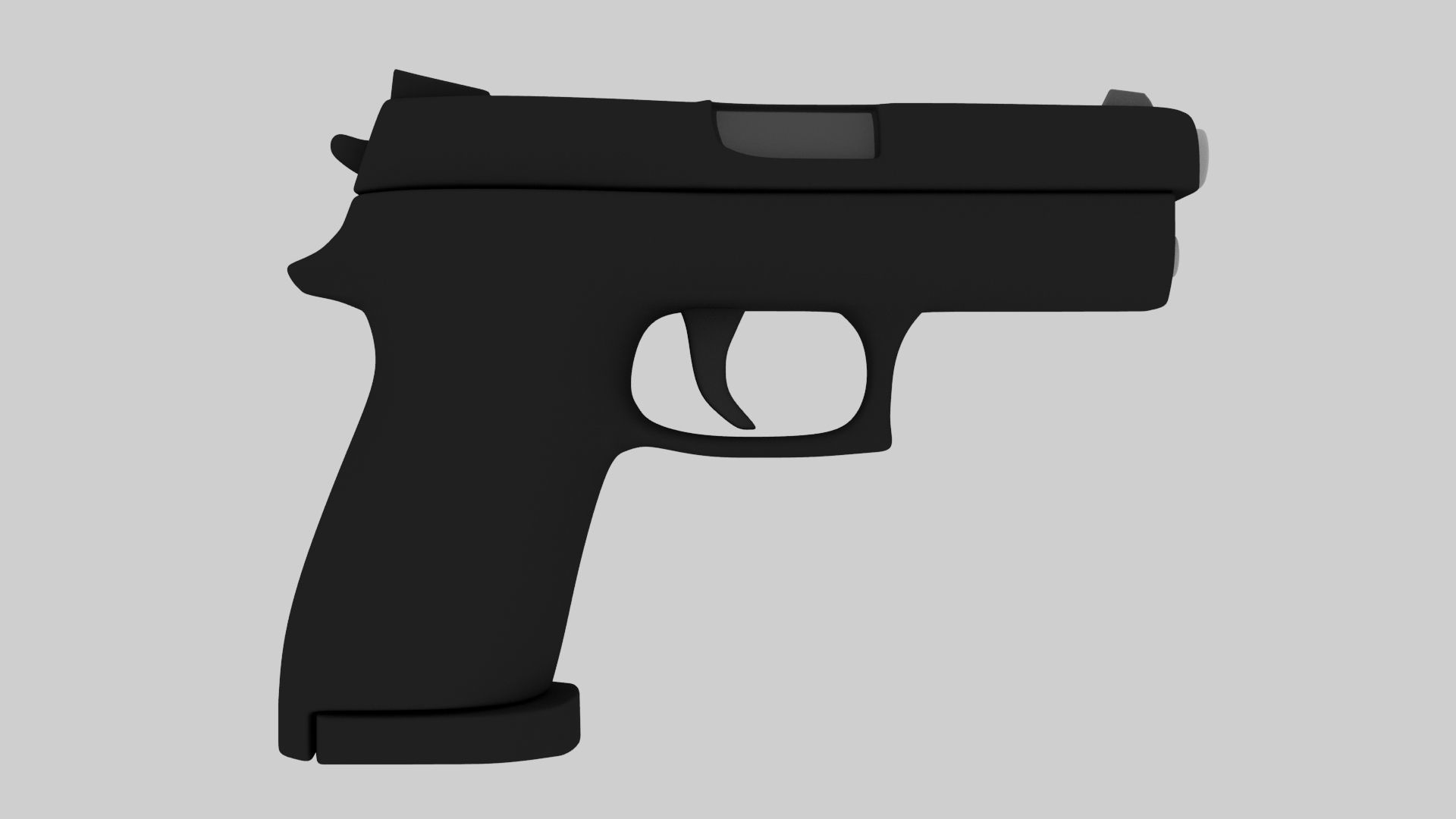 Handgun 3D Model Low-poly 3D model_1