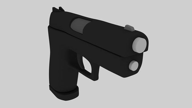 Handgun 3D Model Low-poly 3D model