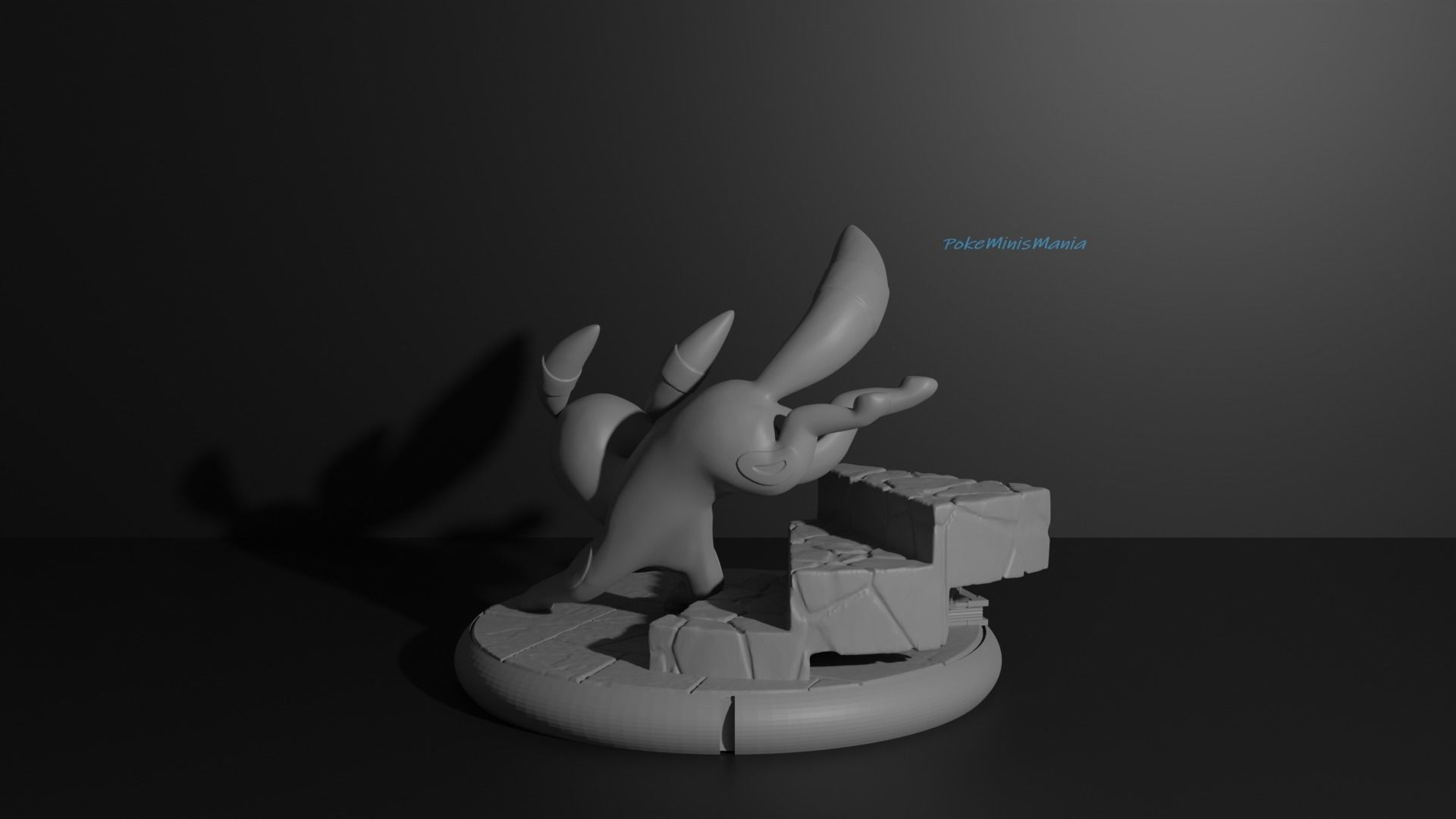 Umbreon pokemon 3D print model 3D print model_7