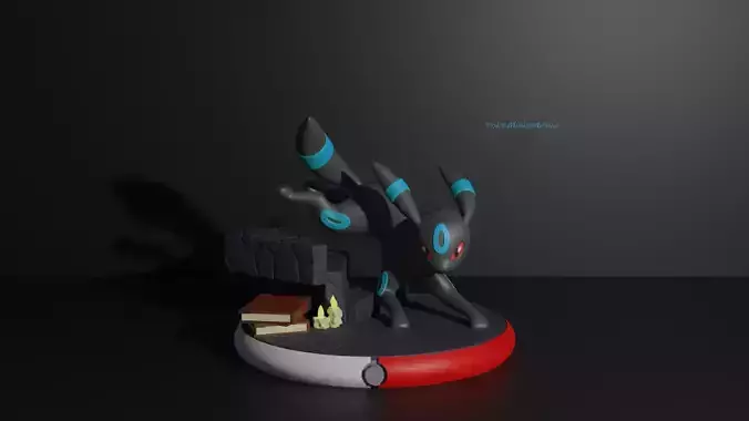 Umbreon pokemon 3D print model 3D print model