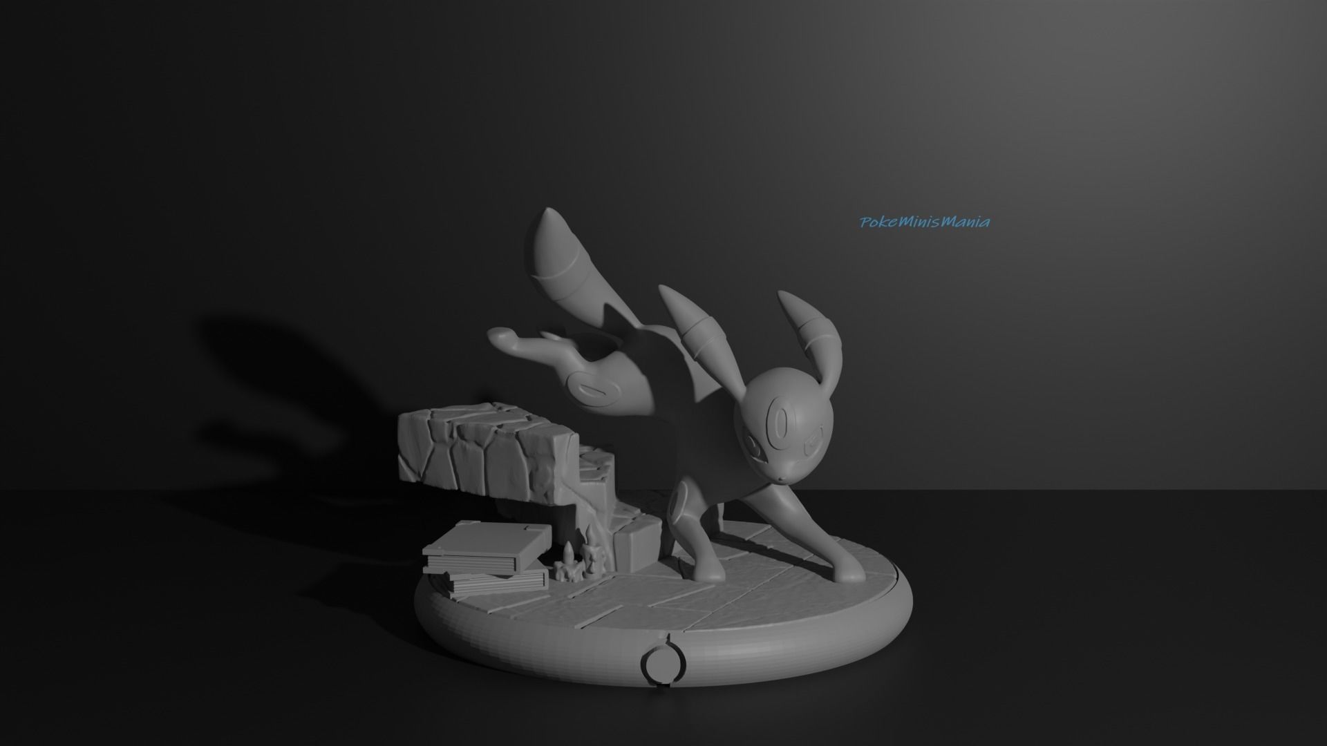 Umbreon pokemon 3D print model 3D print model_4