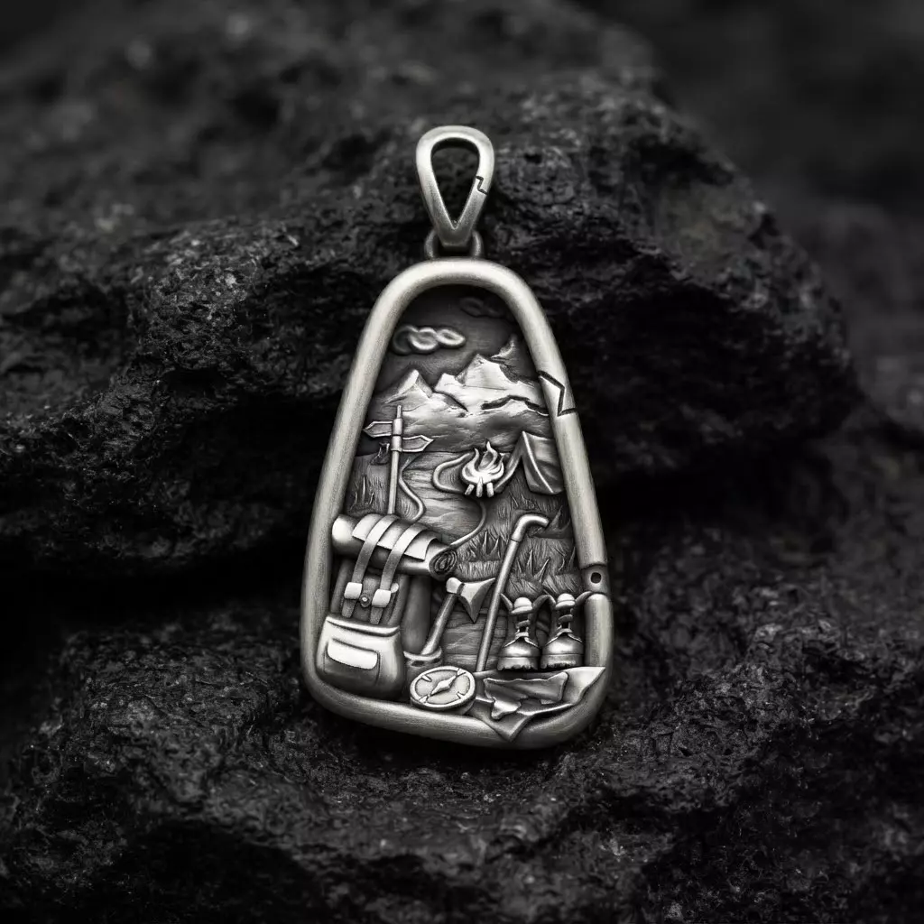 Traveller Hiking Pendant 3D print model