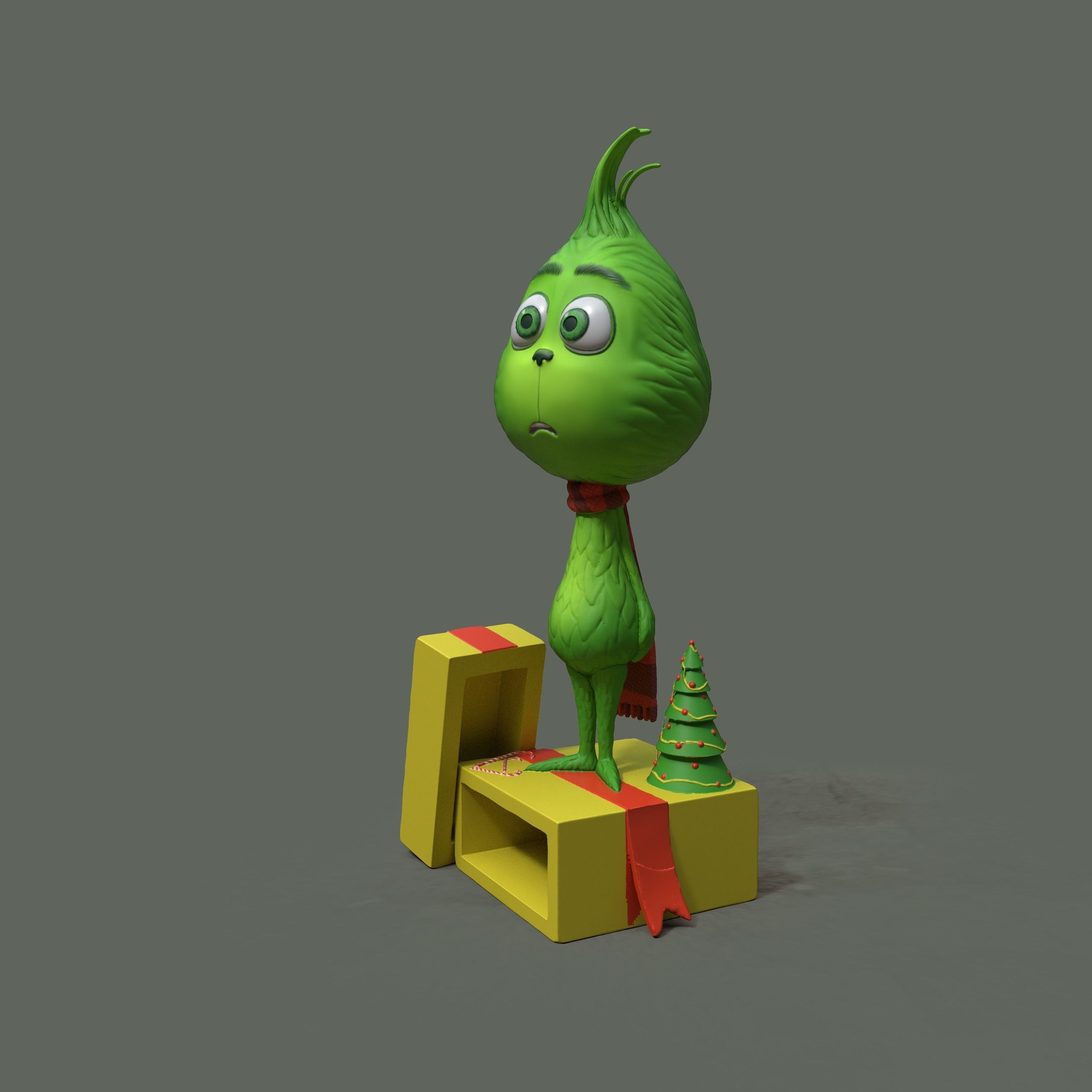 Sad little Grinch 3D print model_1