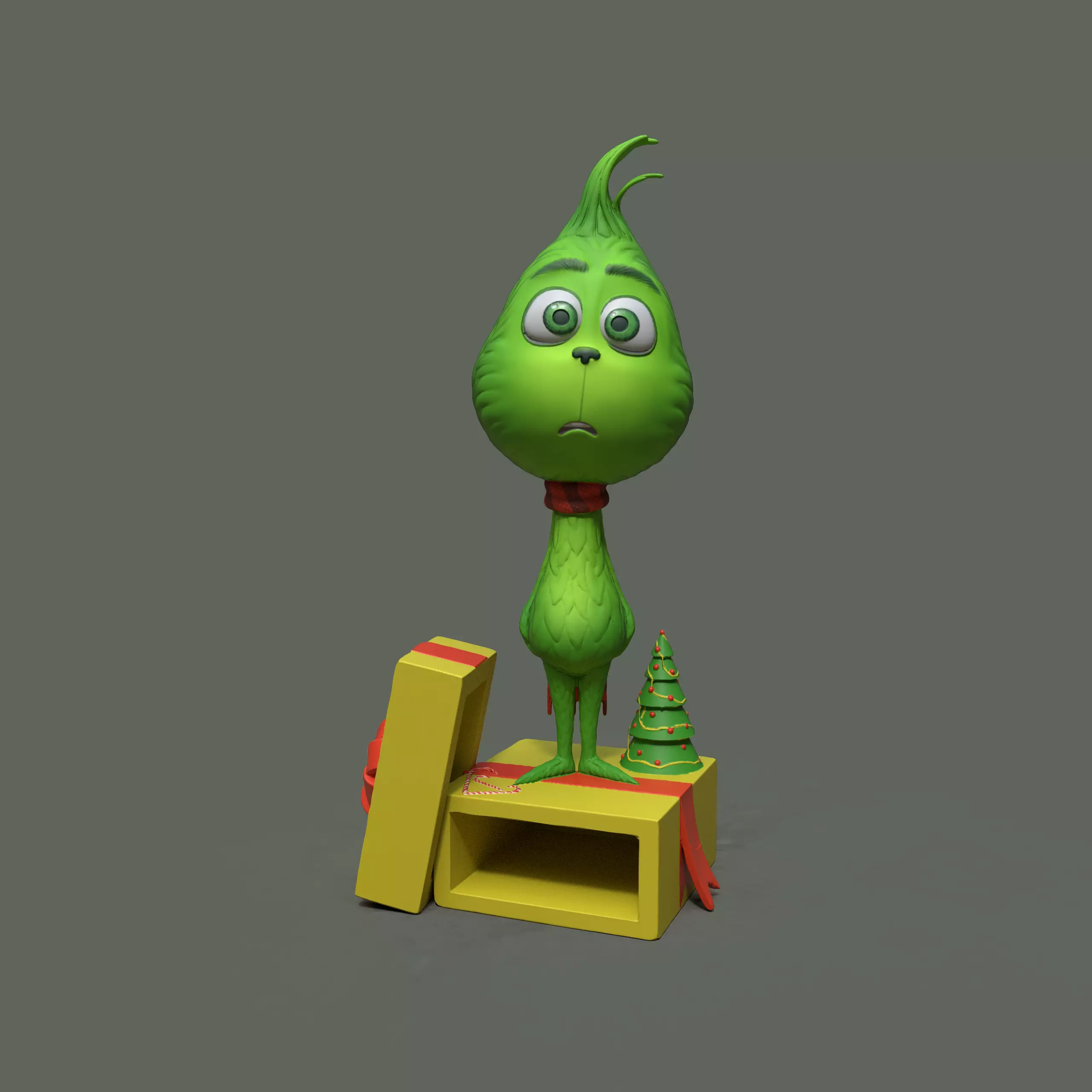 Sad little Grinch 3D print model_0