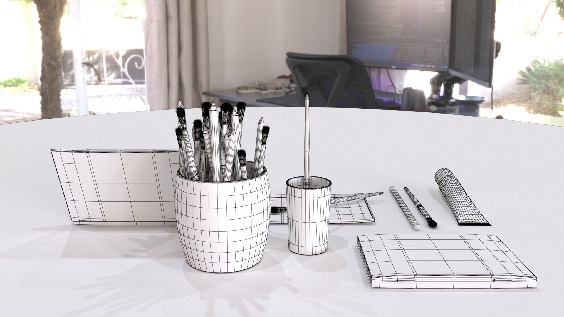 Painting set 3D model_9