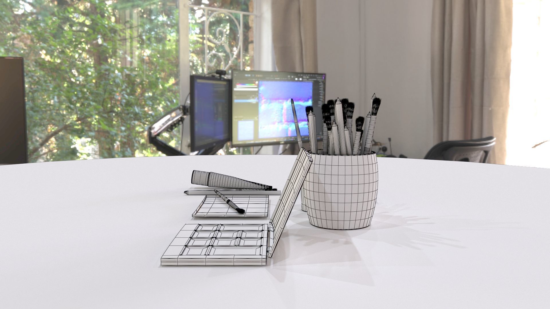 Painting set 3D model_5