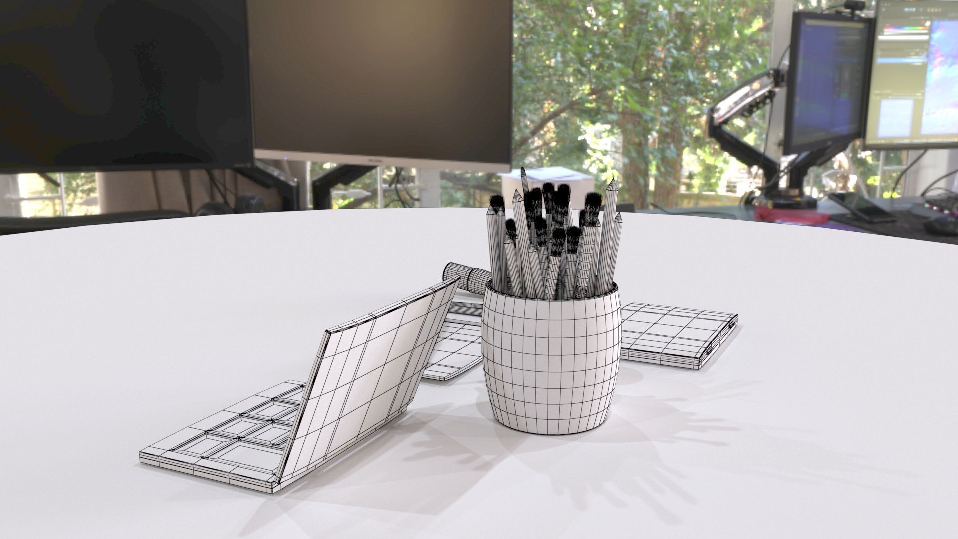 Painting set 3D model_7