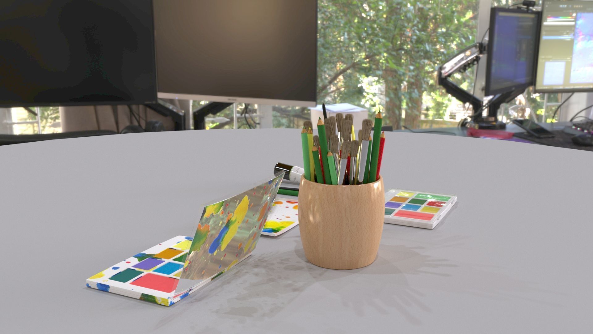Painting set 3D model_6