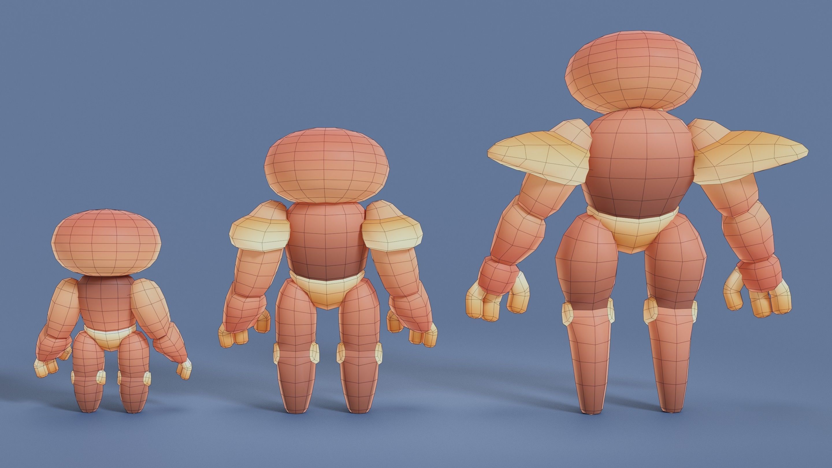 Cartoon Robots Pack 02 Low-poly 3D model_66