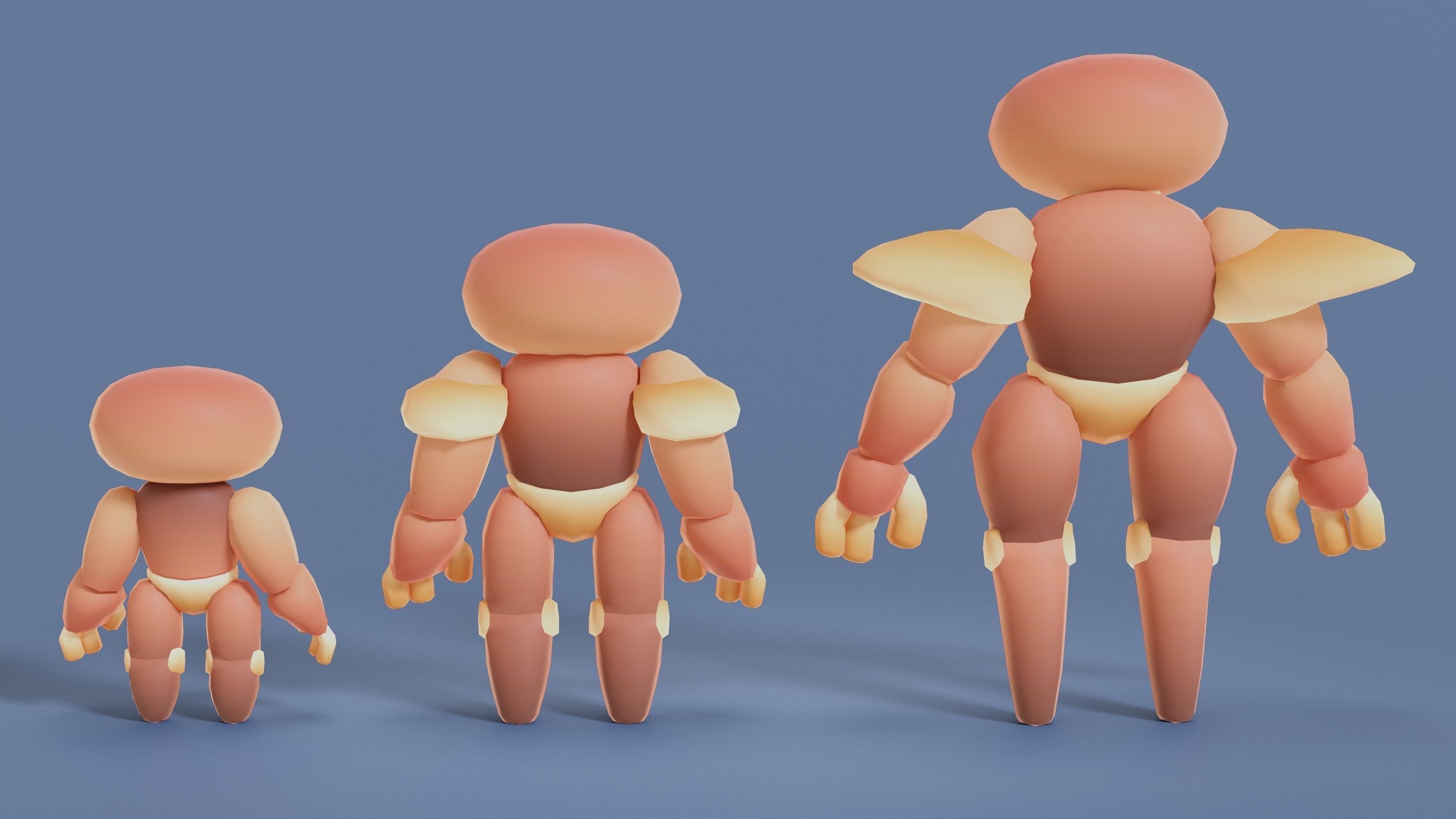 Cartoon Robots Pack 02 Low-poly 3D model_65