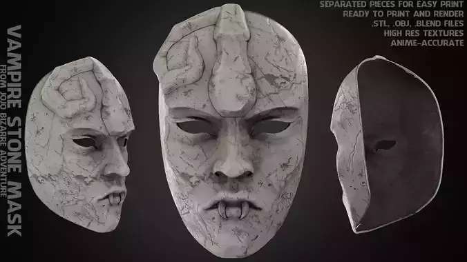 JoJo Vampire Stone Mask for Cosplay