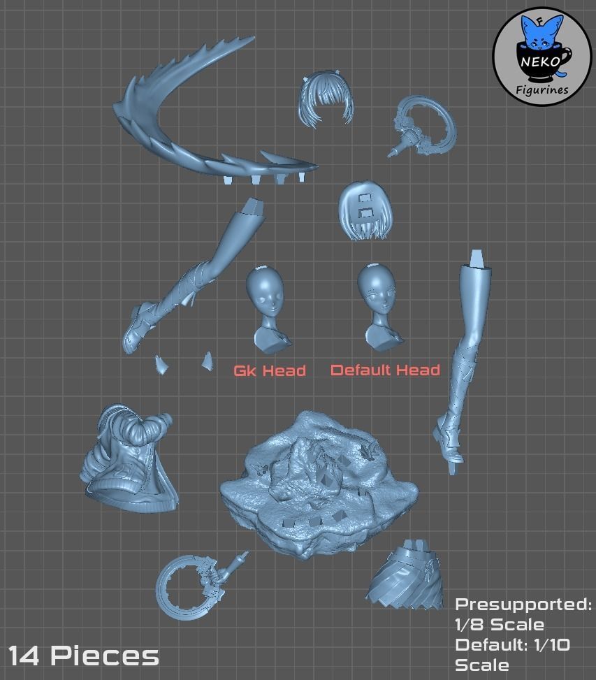 Mio - Xenoblade 3 Game Figurine for 3D Printing 3D print model_5