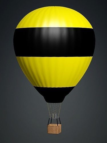 Hot Air Balloon 3D Model Low-poly 3D model