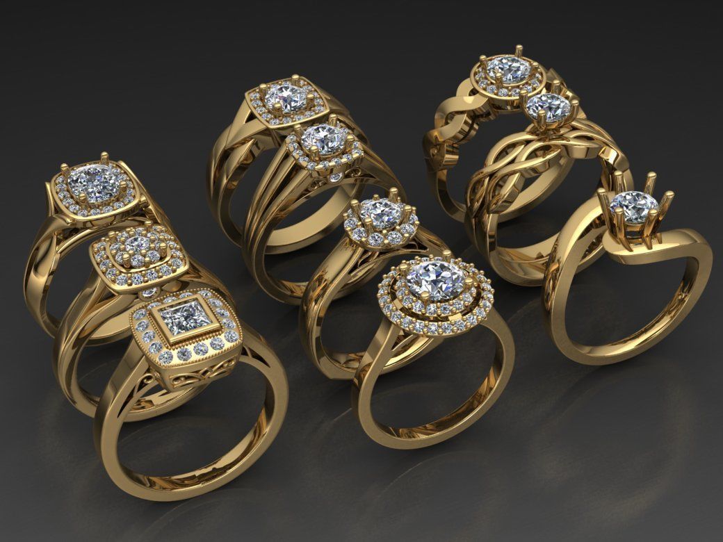 Rings 3D print model_11