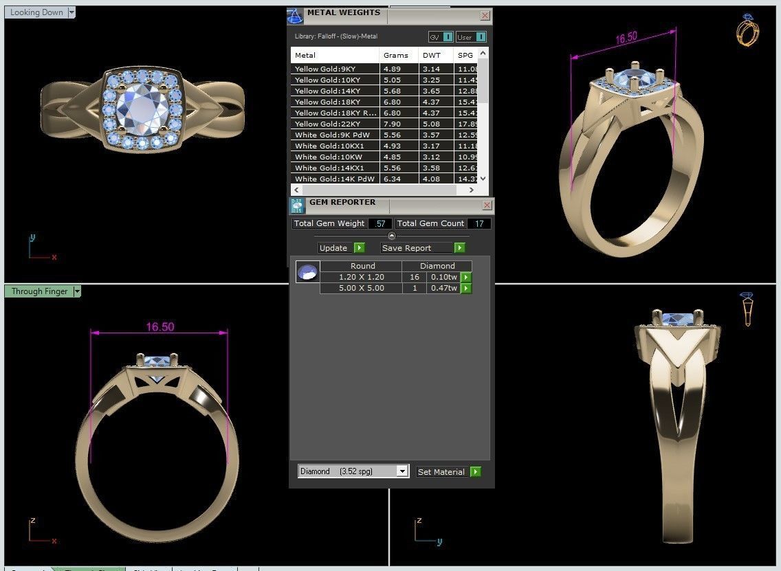 Rings 3D print model_43