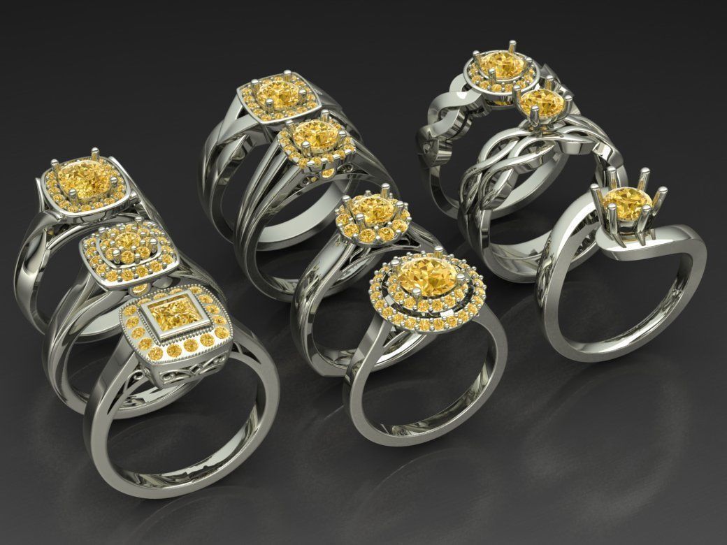 Rings 3D print model_1