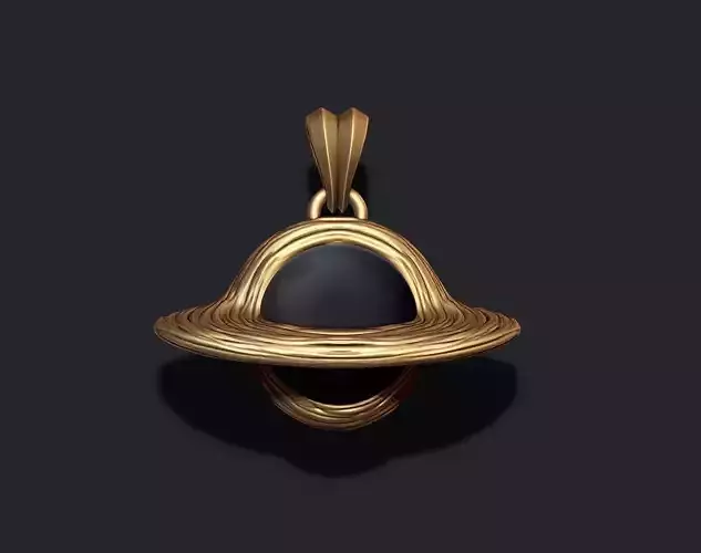 Black hole pendant 3D print model