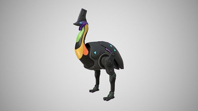 chicken robot Free low-poly 3D model