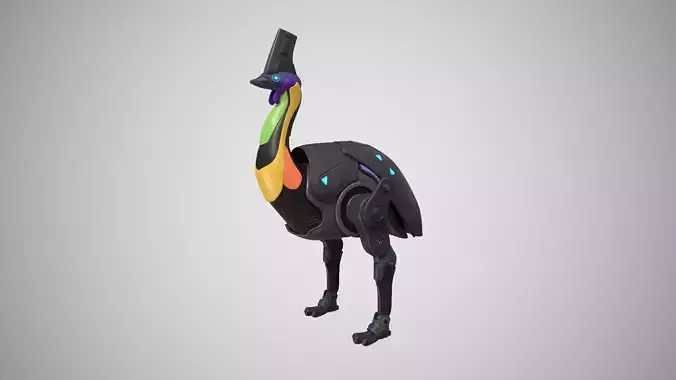chicken robot Free low-poly 3D model