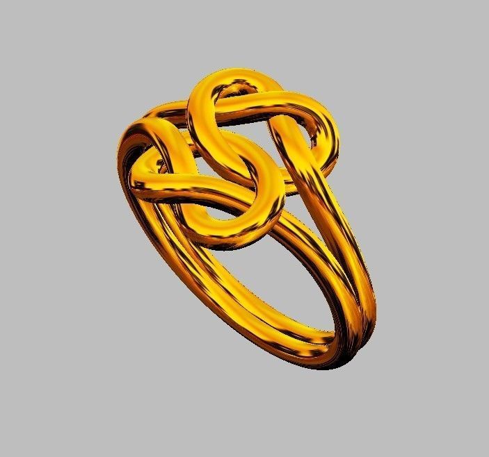 Double Knot Ring 3D print model_10
