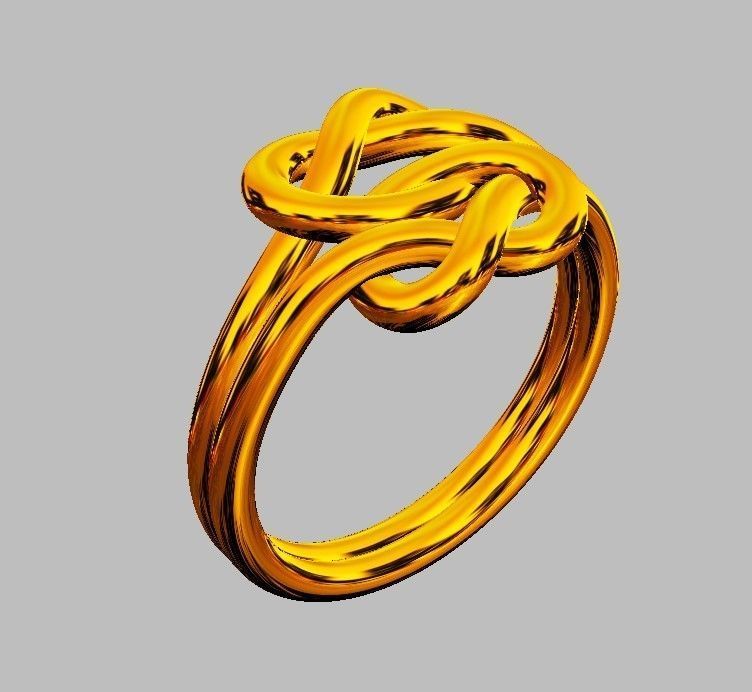 Double Knot Ring 3D print model_11