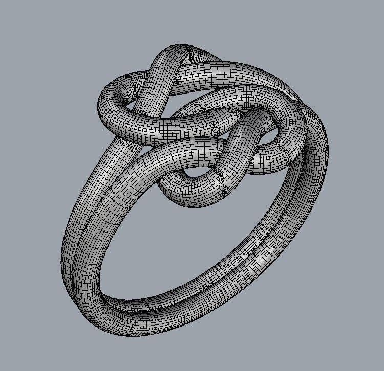 Double Knot Ring 3D print model_20