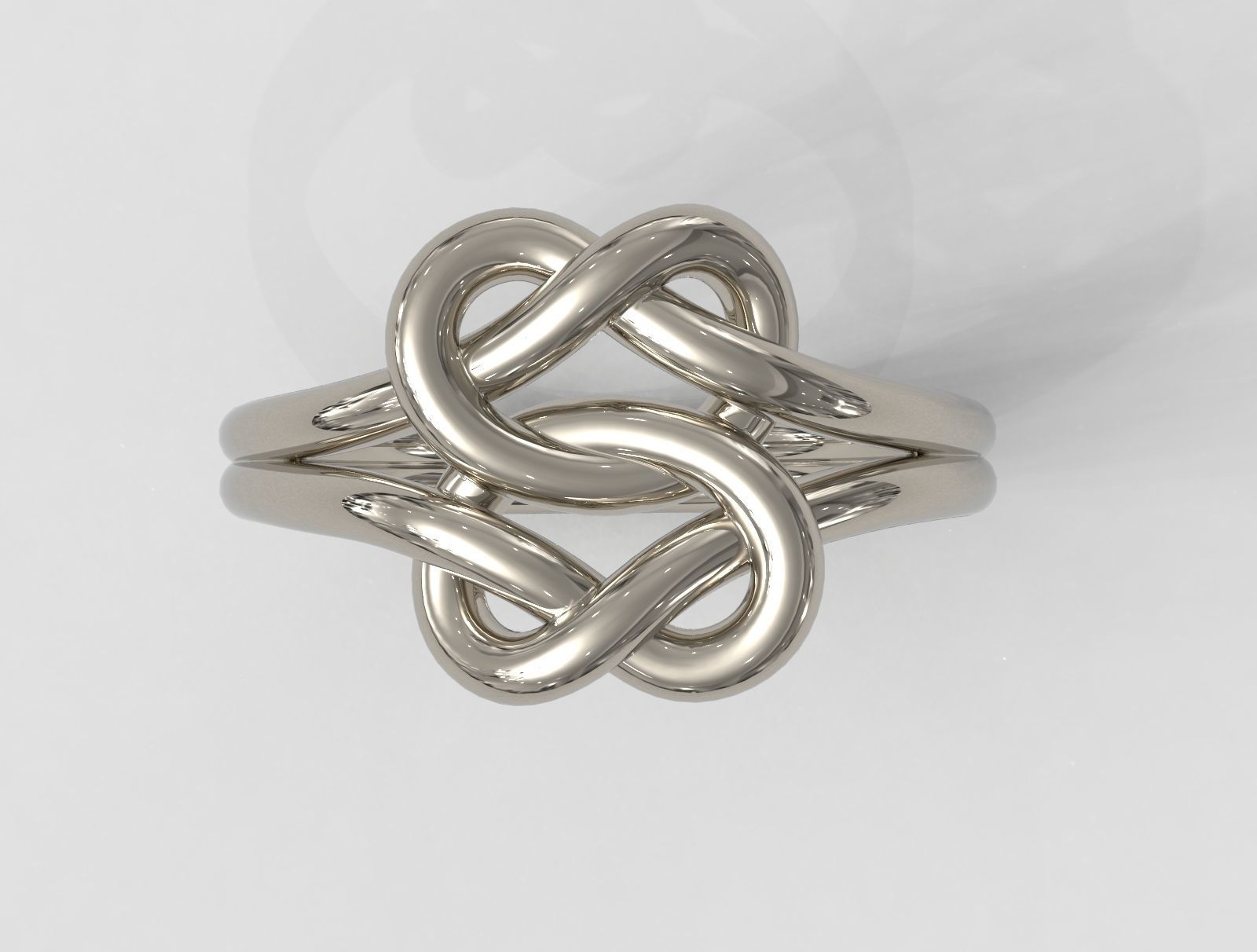 Double Knot Ring 3D print model_5