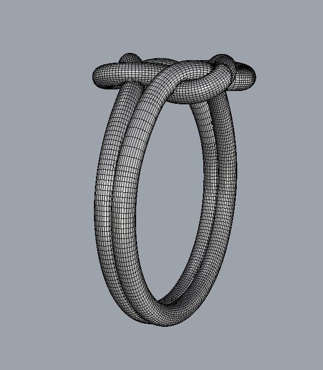 Double Knot Ring 3D print model_23