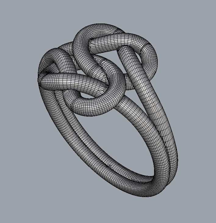 Double Knot Ring 3D print model_21