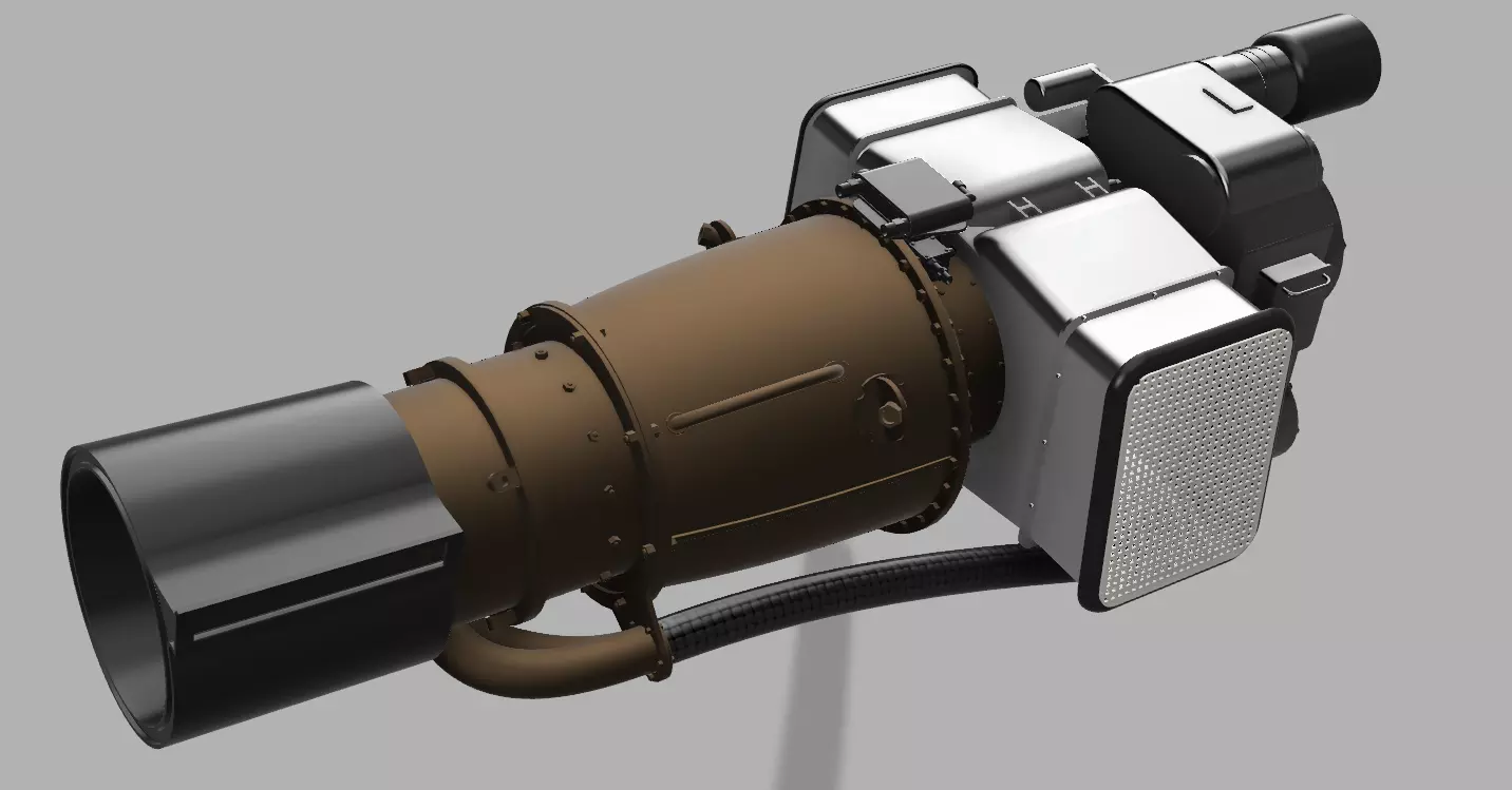 Turbomeca Alouette III 3 turbine for vario rc model helicopter 3D print model