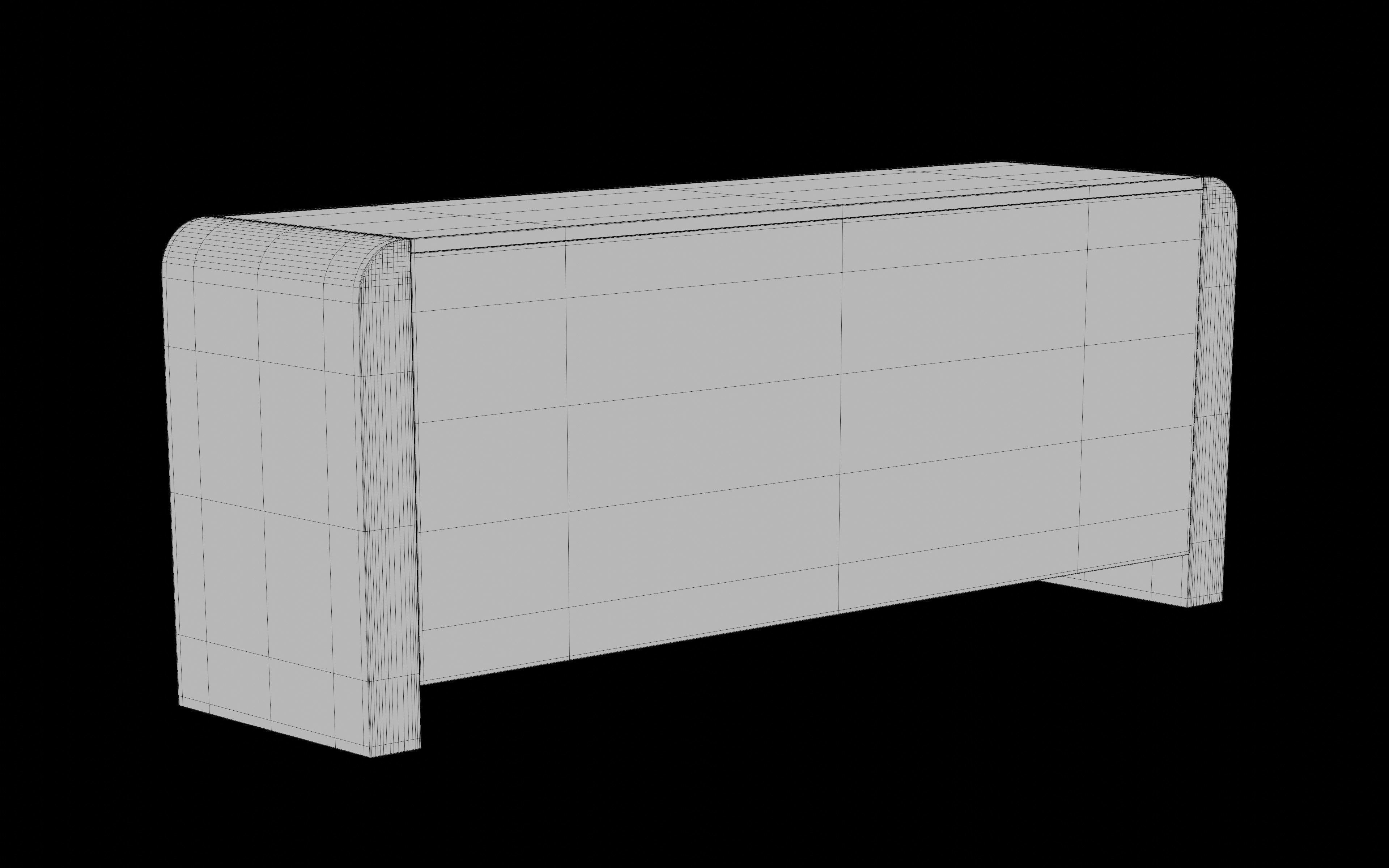 Wooden chest of drawers 3D model_11