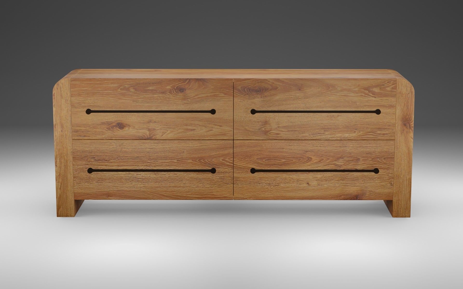 Wooden chest of drawers 3D model_2