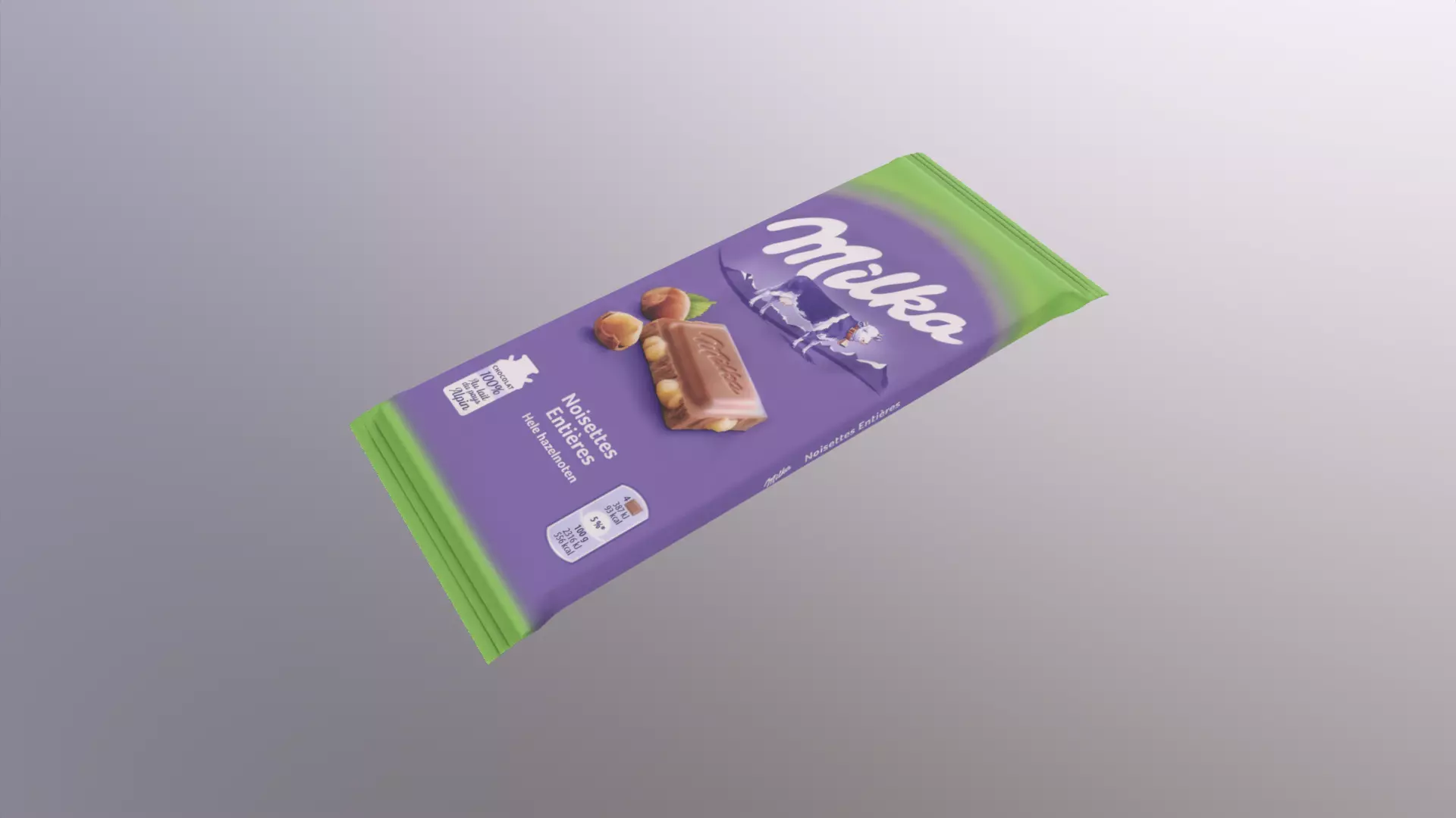 Milka Chocolate Textured Low-poly 3D model_0