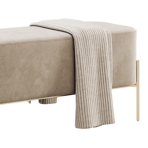 Harper Upholstered Bench 900mm by Westwing 3D model 4