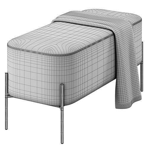 Harper Upholstered Bench 900mm by Westwing 3D model 6