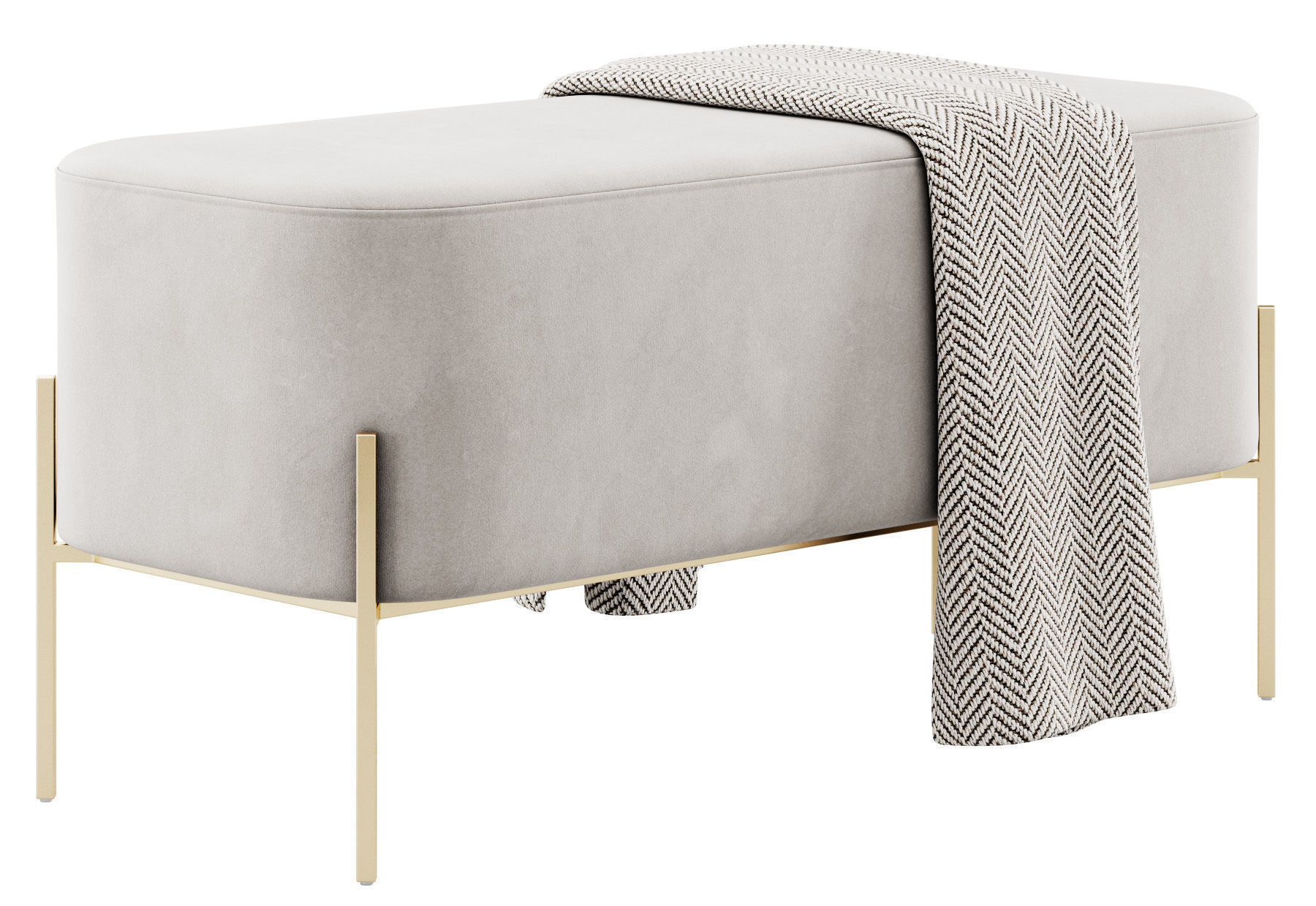 Harper Upholstered Bench 900mm by Westwing 3D model_9