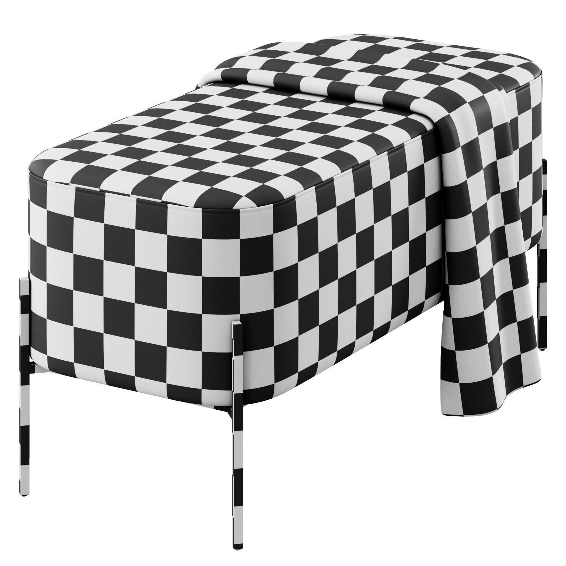 Harper Upholstered Bench 900mm by Westwing 3D model_18