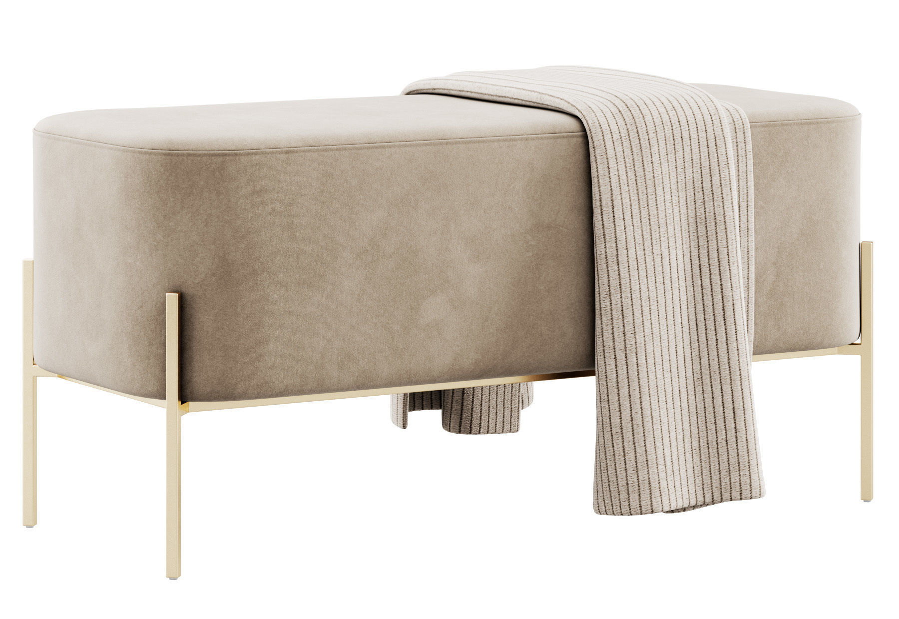 Harper Upholstered Bench 900mm by Westwing 3D model_7