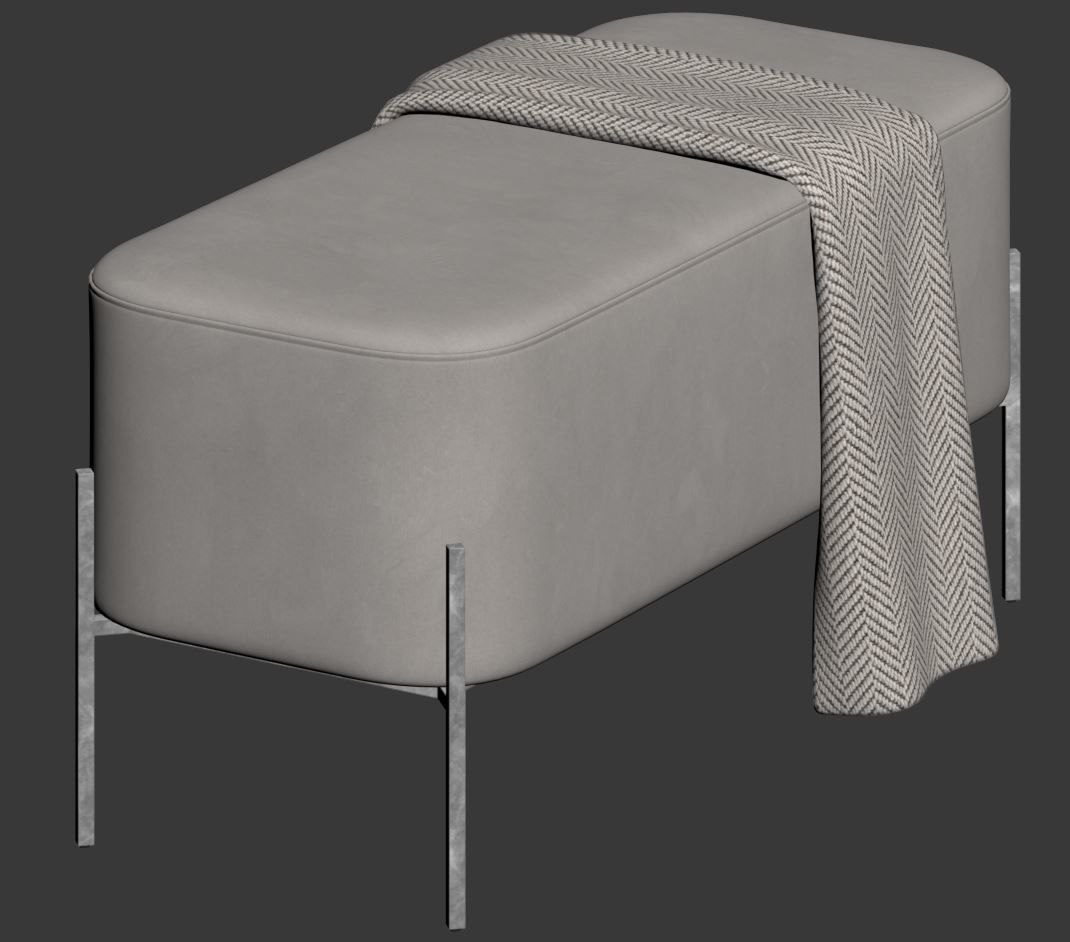 Harper Upholstered Bench 900mm by Westwing 3D model_21