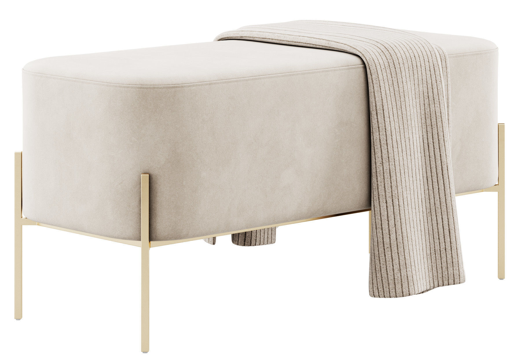Harper Upholstered Bench 900mm by Westwing 3D model_8