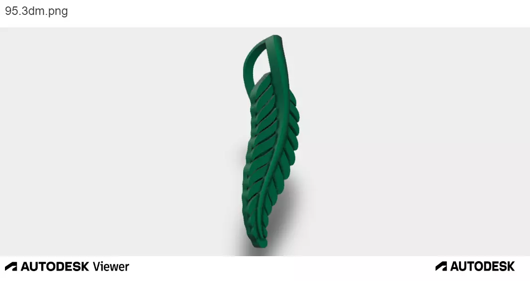 Woman Pendant with Feather Design 3D print model