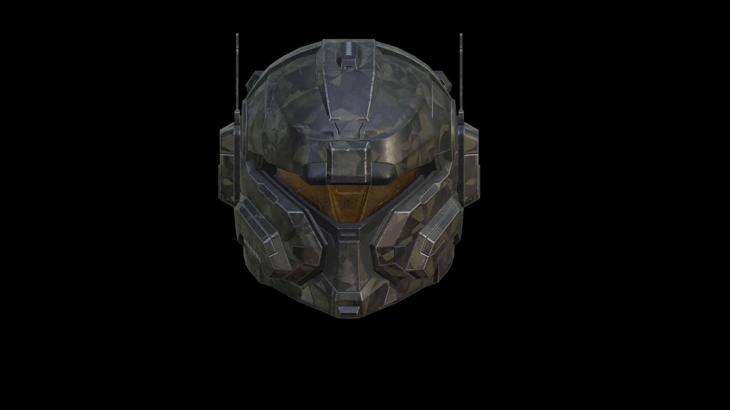 Sci-Fi Helmet 3D model Low-poly 3D model_3
