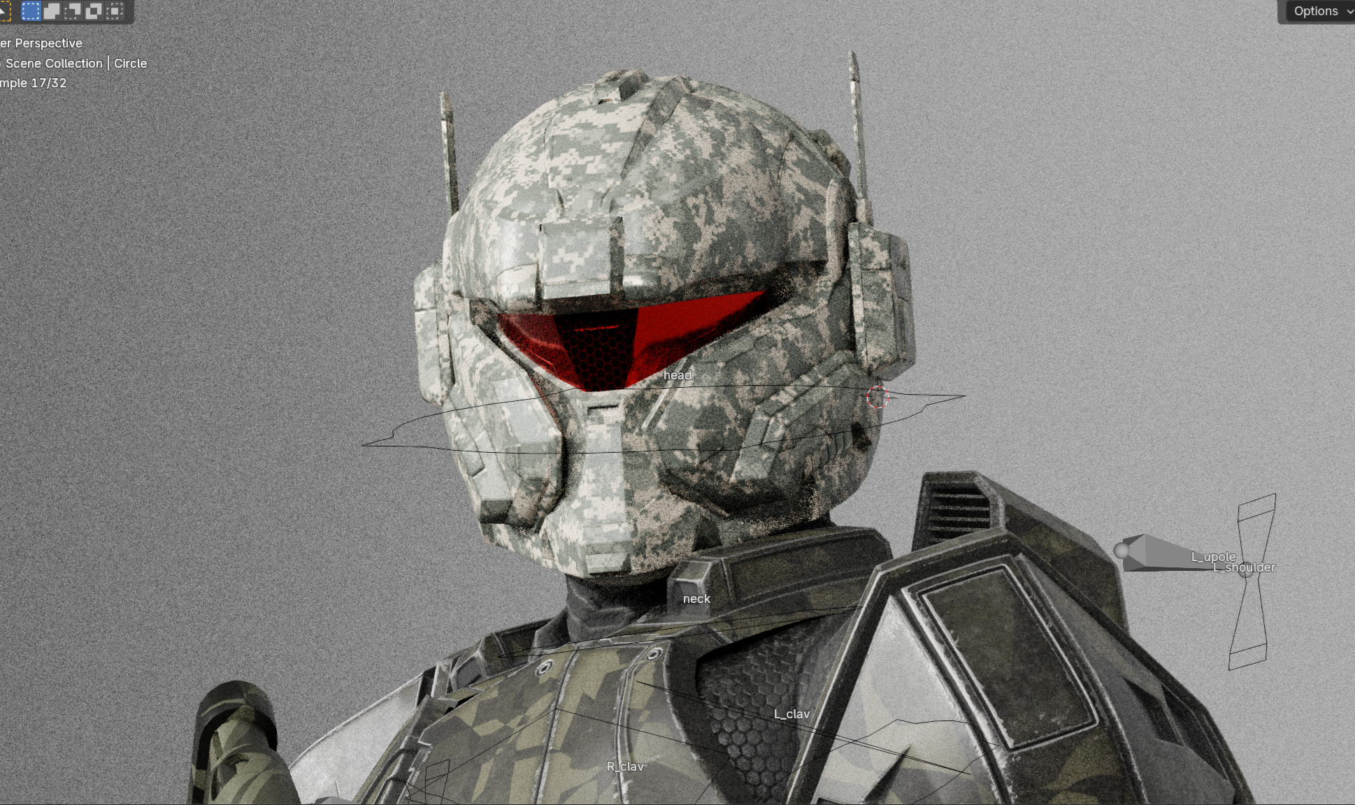 Sci-Fi Helmet 3D model Low-poly 3D model_6