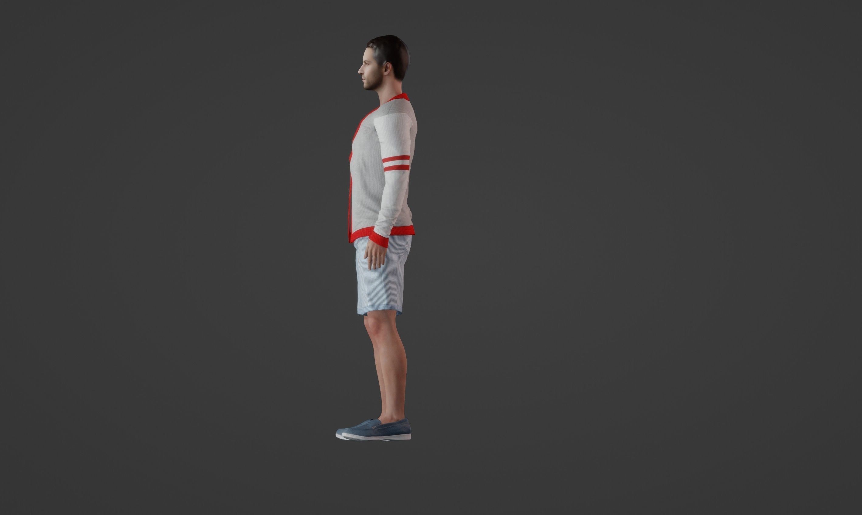 3D Model of a Stylish Young Man in Casual Attire 3D model_3
